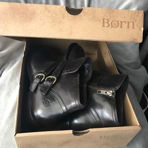 Dark brown boots by Born.